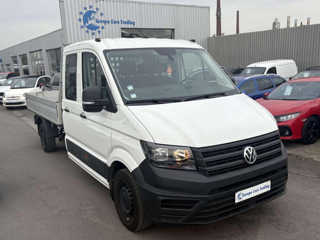 Volkswagen Crafter L4 2.0Tdi 140Ch 7places Plateau Benne / s, Auto's, 4 deurs, Stof, Gebruikt, Zwart