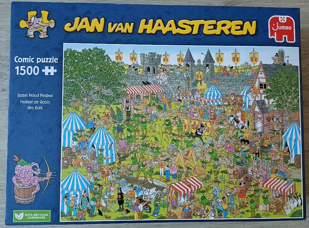 Puzzel Jan van Haasteren "Robin Hood festival", Enlèvement ou Envoi, 500 à 1500 pièces, Comme neuf, Puzzle
