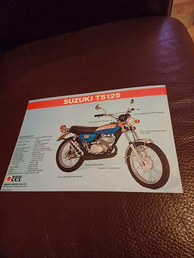 Suzuki  tc125/ts125 brochure, Ophalen
