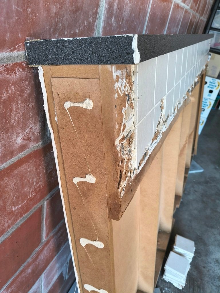 Muurtje in hout, Ophalen, Gebruikt, Grijs