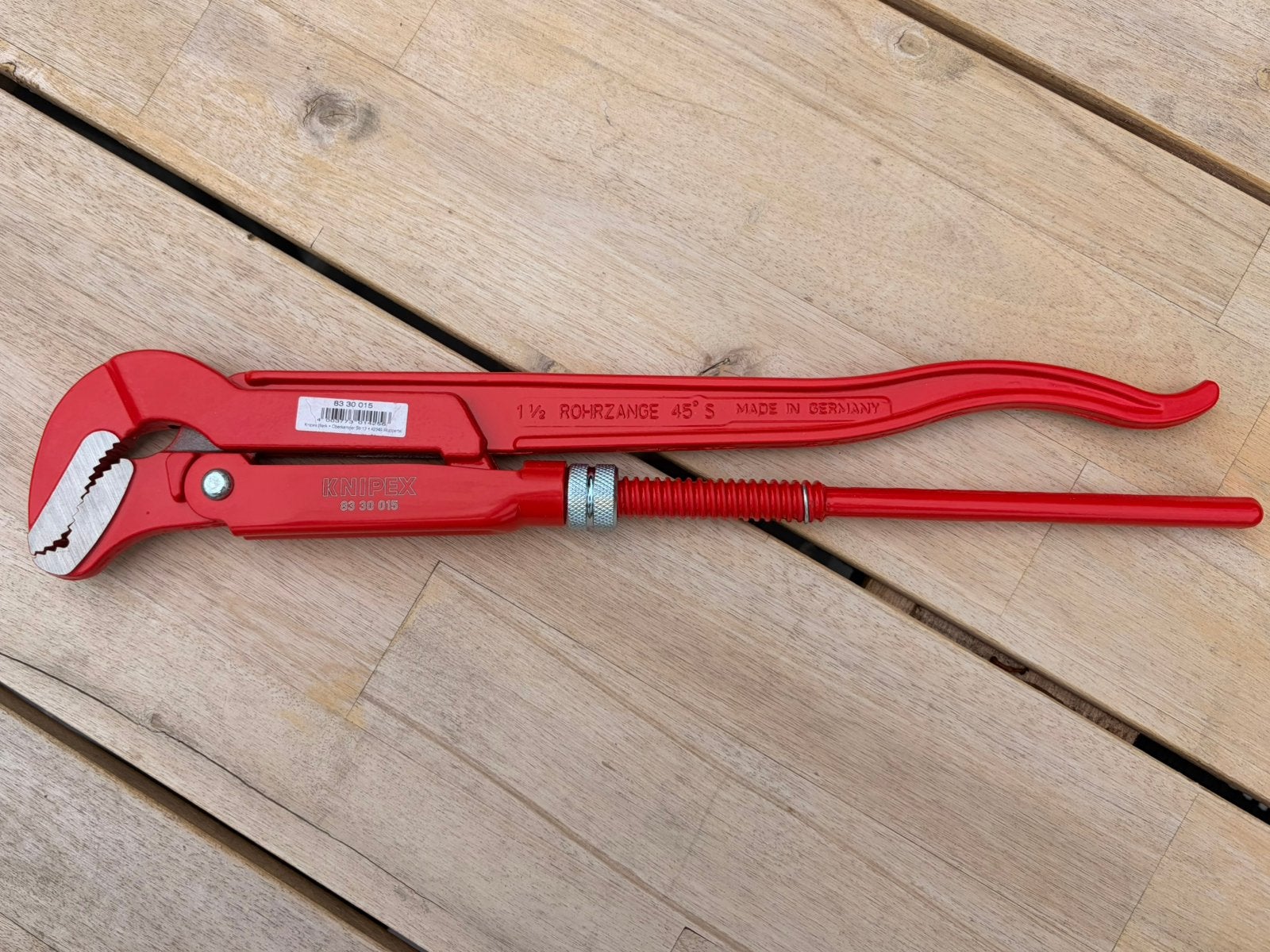 Knipex Pijptang S-Vormig (83 30 015), Doe-het-zelf en Bouw, Gereedschap | Handgereedschap, Ophalen, Nieuw, Knipex