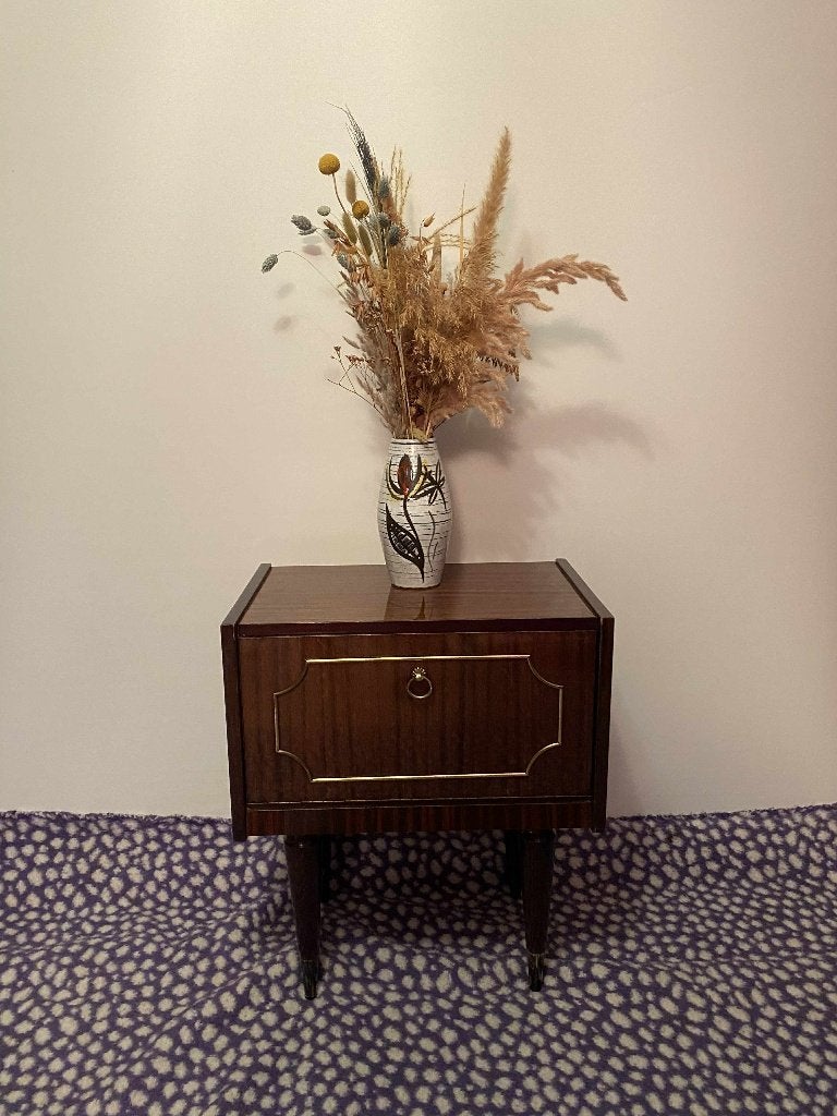 VINTAGE: glanzend kastje in palisanderhout, Ophalen, Gebruikt, 55 tot 70 cm, 45 tot 65 cm