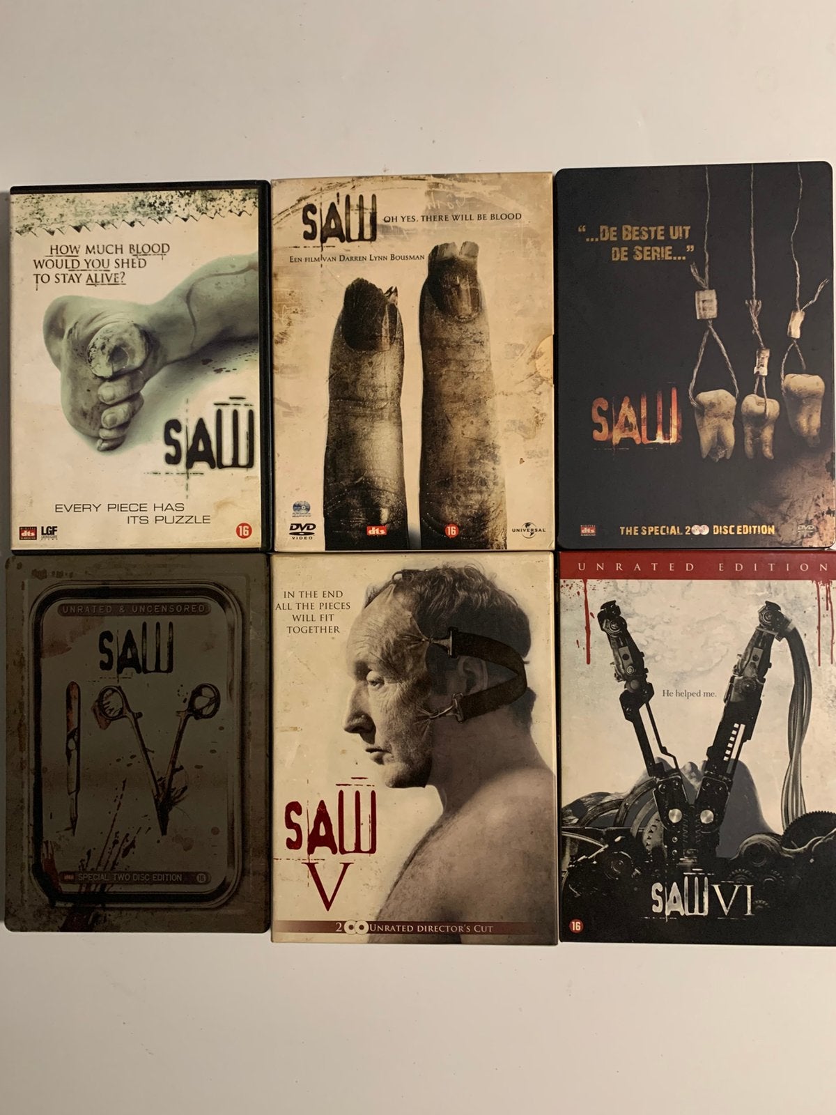 Saw, Enlèvement ou Envoi, Anglais, Néerlandais