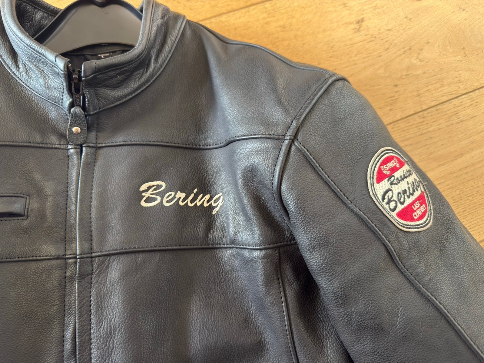 Veste moto cuir rétro Bering (L - comme neuve - imperméable), Enlèvement ou Envoi, Hommes, Manteau | cuir
