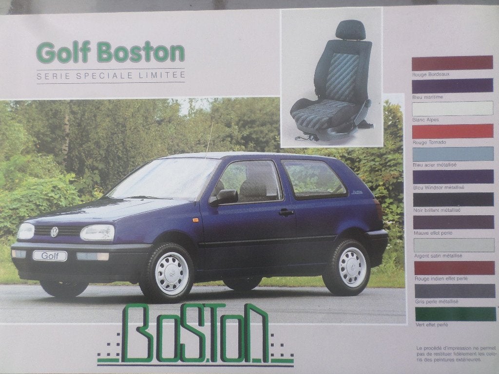 Volkswagen VW Golf Boston Brochure, Boeken, Ophalen of Verzenden, Volkswagen