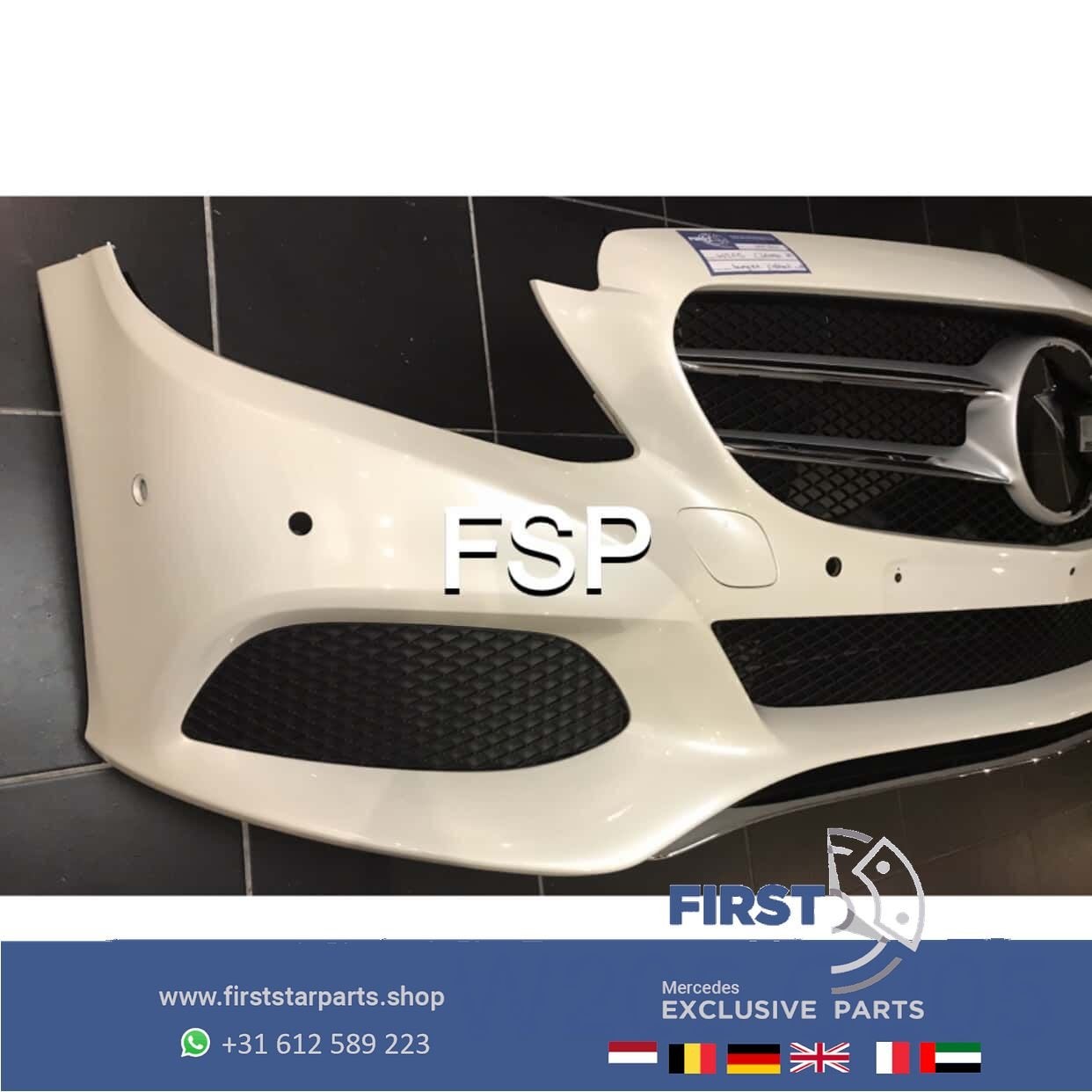 W205 C205 S205 COMPLETE VOORBUMPER WIT origineel Mercedes 20, Gebruikt, -, Voor, Ophalen of Verzenden