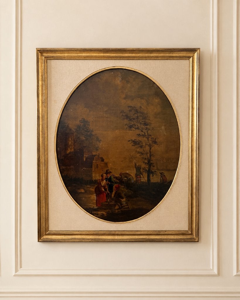 Antiek Vlaams schilderij | Olieverf op doek | 18e–19e eeuw, Doek, Ophalen of Verzenden, Olieverf, Klassiek