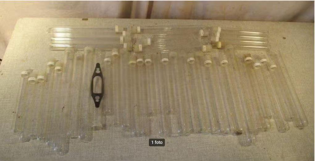 Beau lot de flacons de laboratoire en verre, Antiquités & Art, Enlèvement ou Envoi