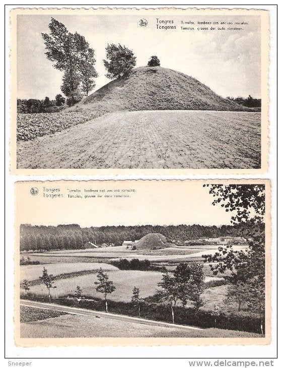 2 kaarten Tongeren graven oude romeinen,, Ophalen of Verzenden, Ongelopen, Limburg
