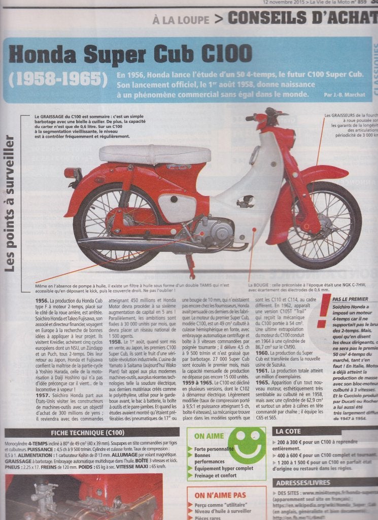 Cyclomoteur Honda Cub C100 collection, Envoi, Utilisé