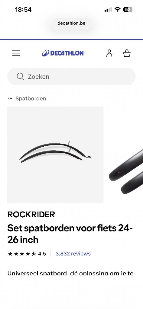 Spatborden 24-26 inch decathlon, Vélos & Vélomoteurs, Enlèvement, Neuf, Btwin Decathlon