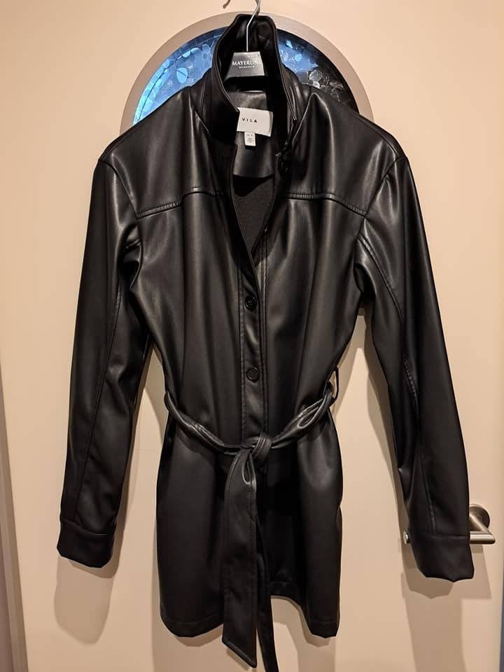 Vila, zomerjas, imitatieleer, simili leder, regenjas, mt 38, Kleding | Dames, Maat 38/40 (M), Zwart, Vila, Ophalen of Verzenden