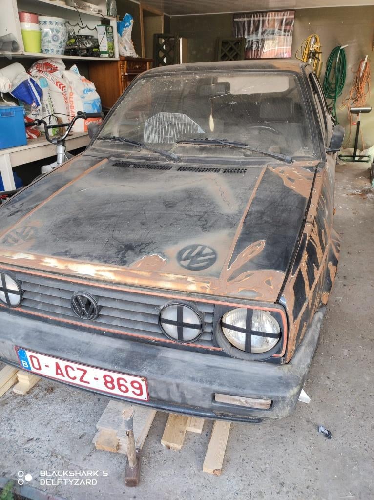 volkswagen golf mk2, Auto's, Volkswagen, Voorwielaandrijving, Stof, 4 cilinders, Blauw