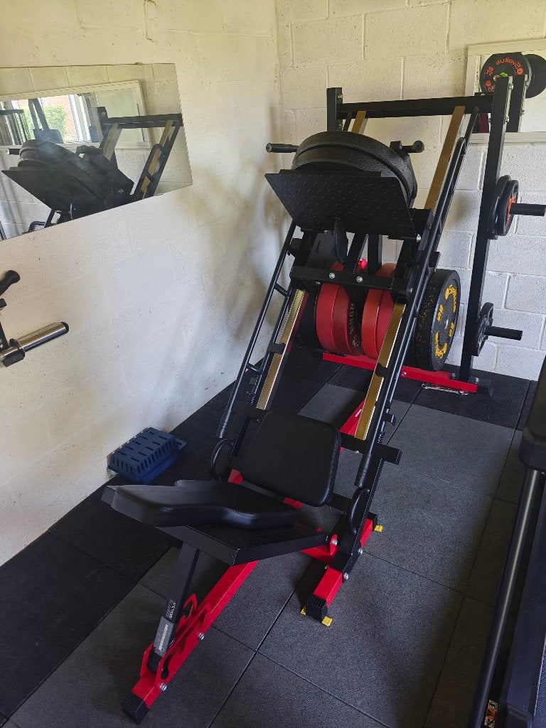 VEVOR Leg Press & Hack Squat Leg Press (zo goed als nieuw), Sport en Fitness, Ophalen, Zo goed als nieuw, Benen, Fitnessbank
