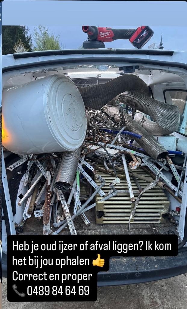 Afhaal oud ijzer metalen Regio limburg, Doe-het-zelf en Bouw, Ophalen, Zo goed als nieuw, IJzer