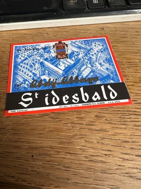 étiquette Abbaye St Idesbald abbaye bier bier belge, Enlèvement ou Envoi, Comme neuf, Autres types, Autres marques
