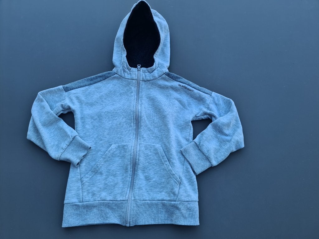 grijze hoody, pull, trui met rits, 122, Enlèvement, Comme neuf