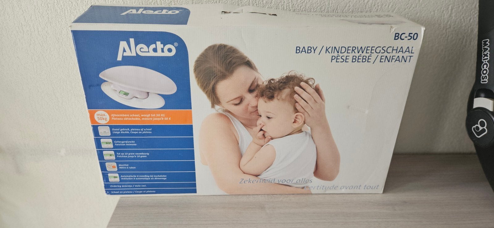 Pèse-bébé Alecto BC-50 –comme neuf, avec accessoires complet, Enlèvement