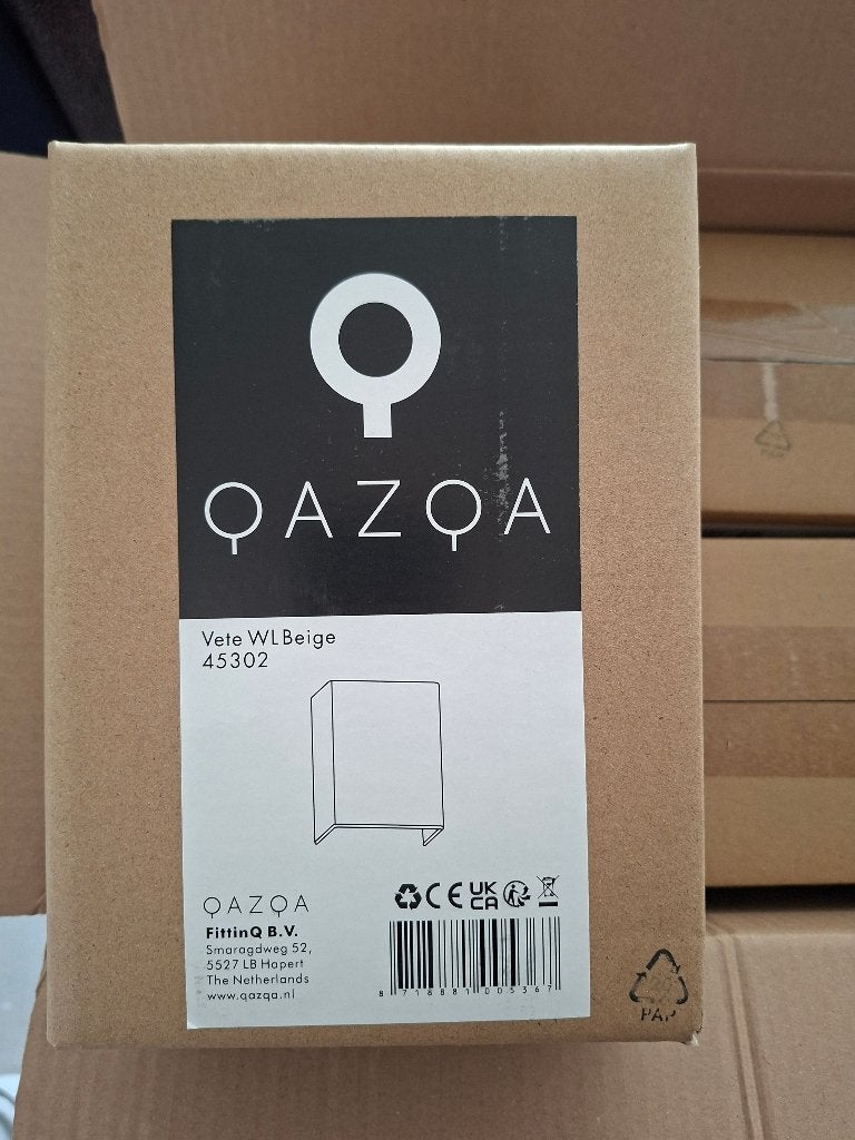 QAZQA landelijke wandlamp met stoffen kap beige, Ophalen, Nieuw, Armatuur