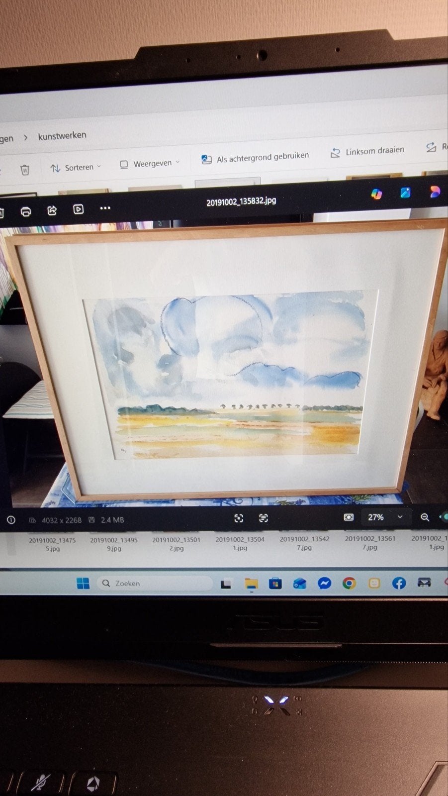 Marie Celine Bondeu werken origineel (6), Antiek en Kunst, Kunst | Schilderijen | Modern, Ophalen of Verzenden