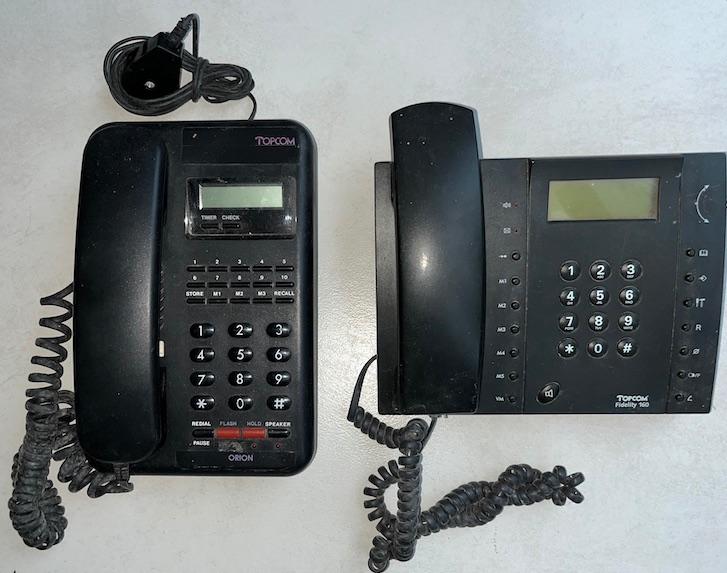 Téléphone Topcom 2 pièces, Enlèvement ou Envoi, Utilisé, 2 combinés, À Faible Émission d'Ondes