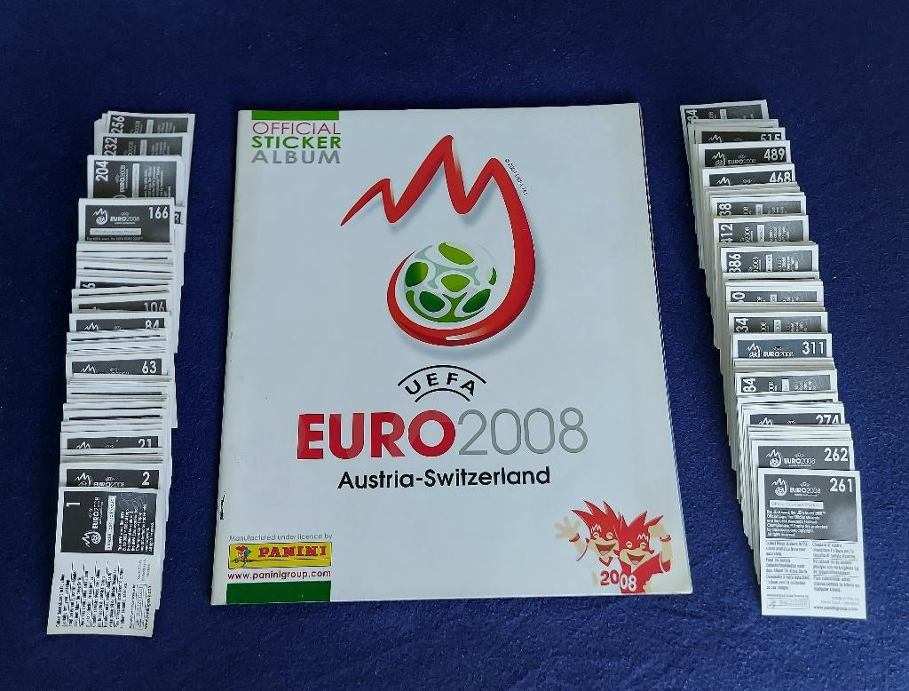 Panini album ' Euro 2008 leeg album + alle losse stickers ', Enlèvement ou Envoi, Neuf, Plusieurs autocollants