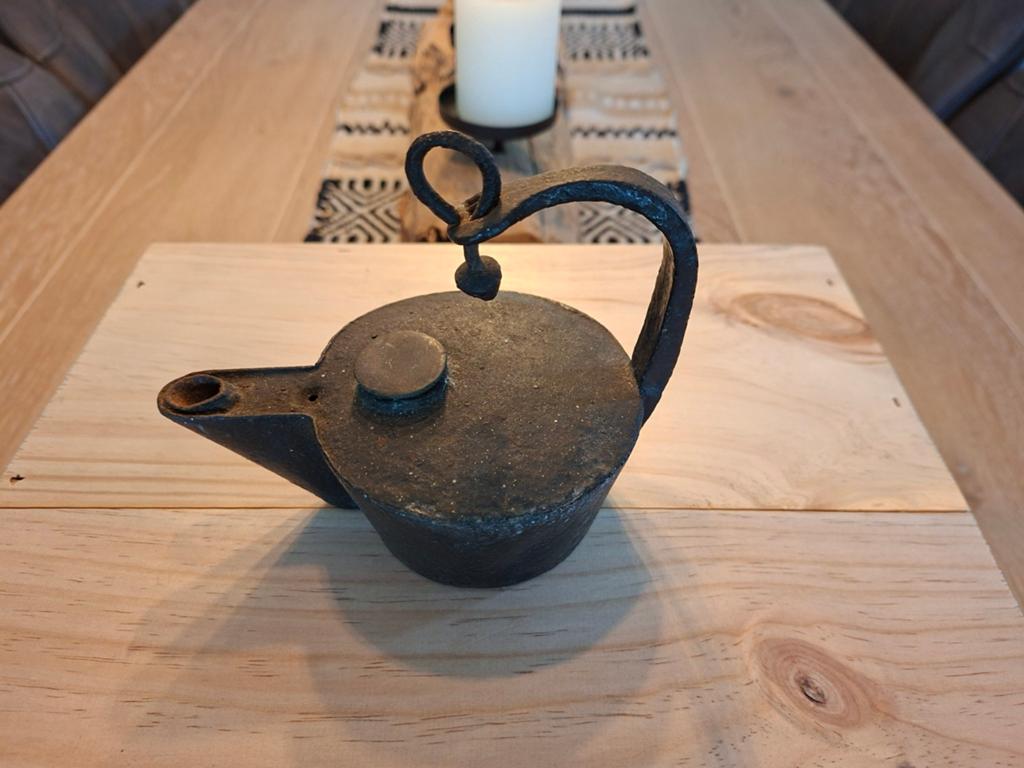 Petite Lampe de Mineur Huile origine Belgique, Antiquités & Art, Enlèvement