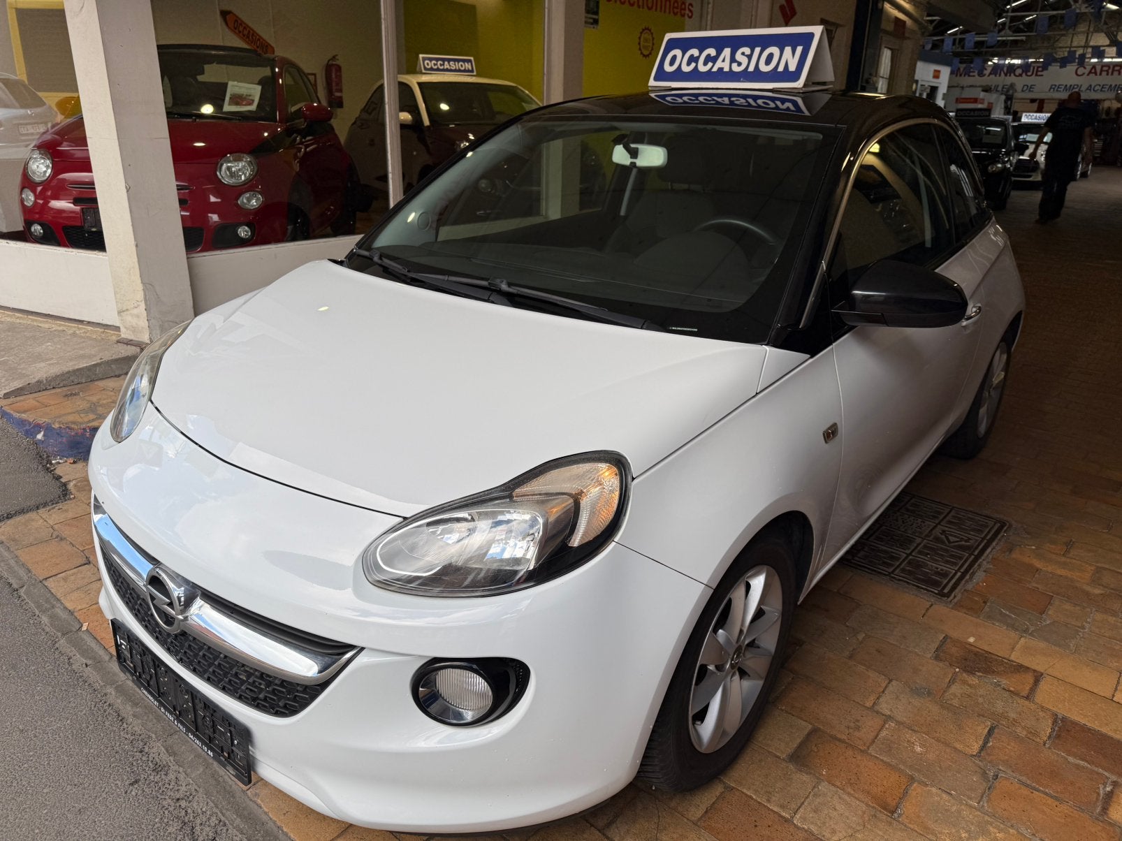 Opel Adam 2015 1.2i bi-ton 2015 airco 87.669 km, Electronic Stability Program (ESP), Euro 5, Entreprise, Garantie prolongée