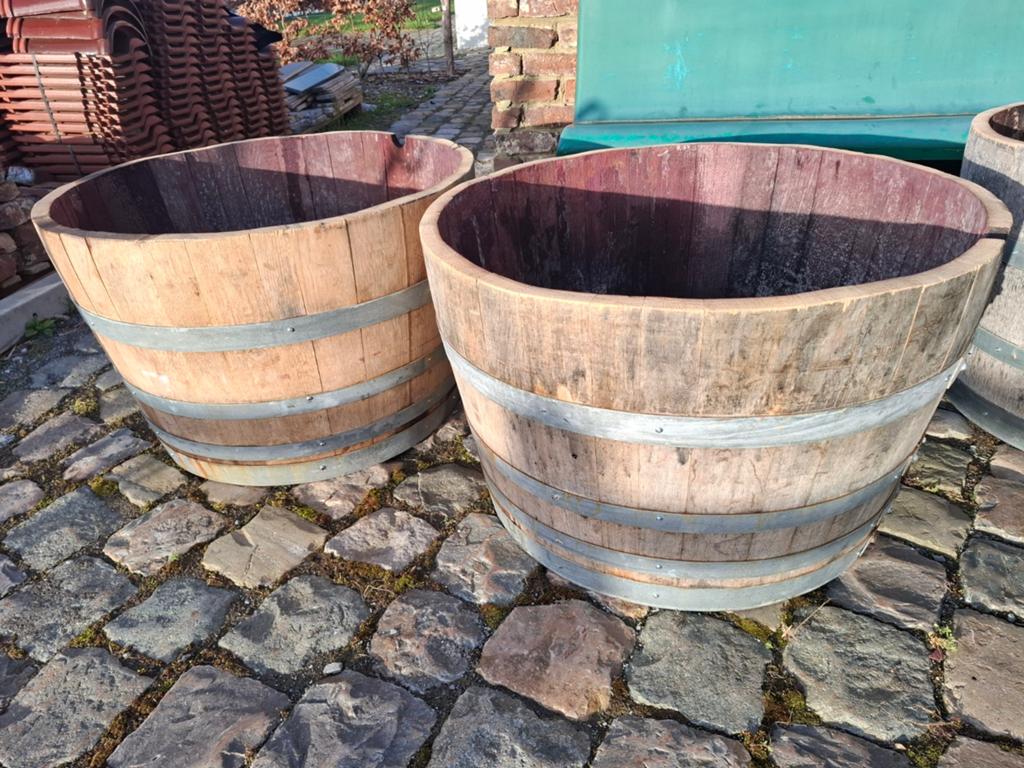Halve EIKEN 300l wijnton 50cm x 77cm en 3cm dikte vd Eik!, Tuin en Terras, Ophalen