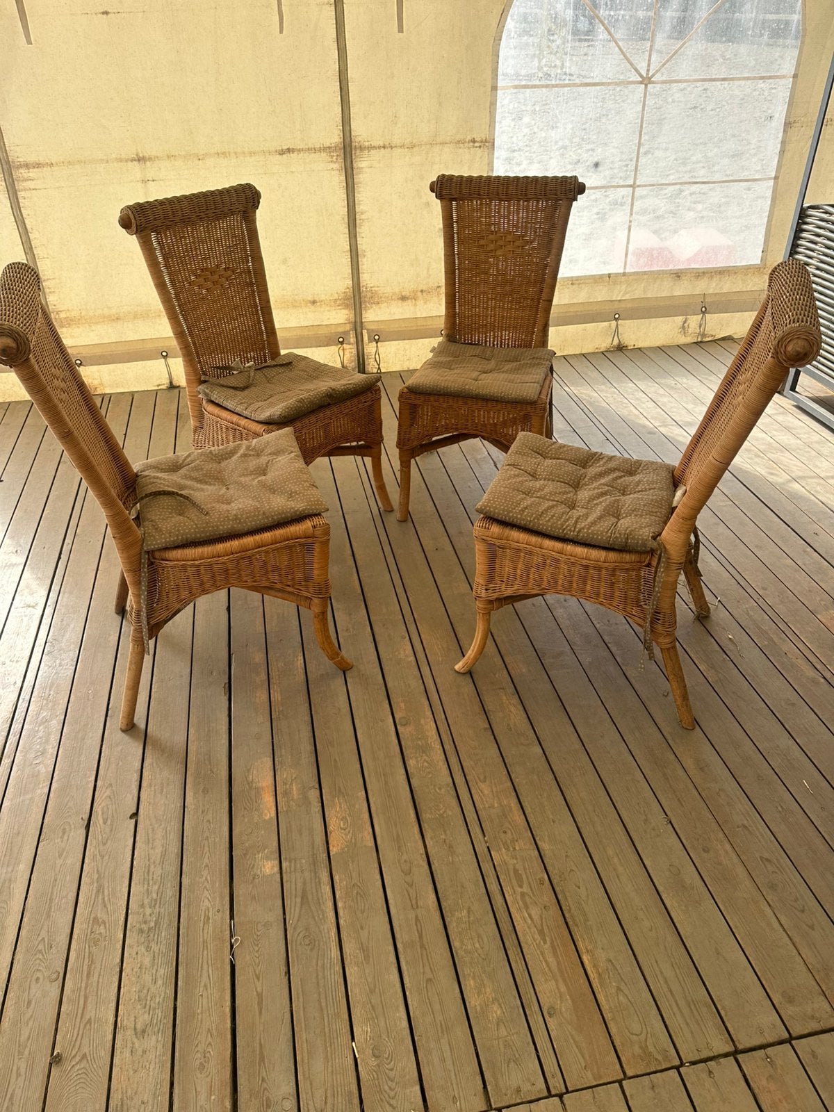 Rieten stoelen, Gebruikt, Rotan, Ophalen of Verzenden, Stoel