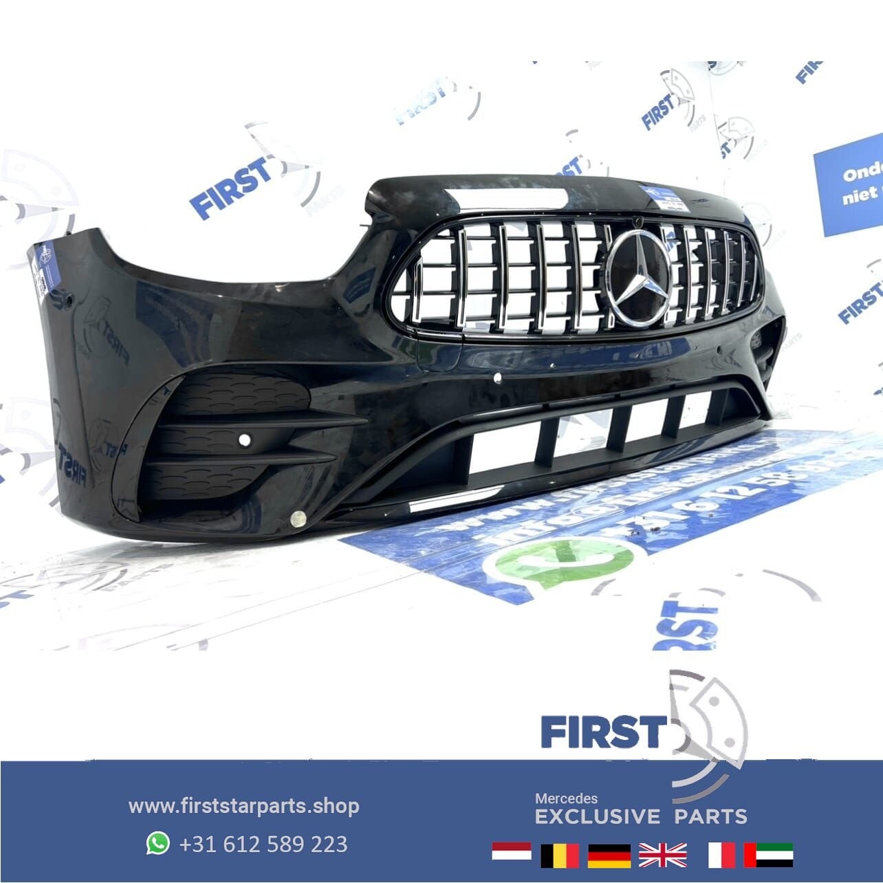 W213 W238 BUMPER 2023 FACELIFT AMG VOORBUMPER ZWART E Klasse, Utilisé, -, Avant, -