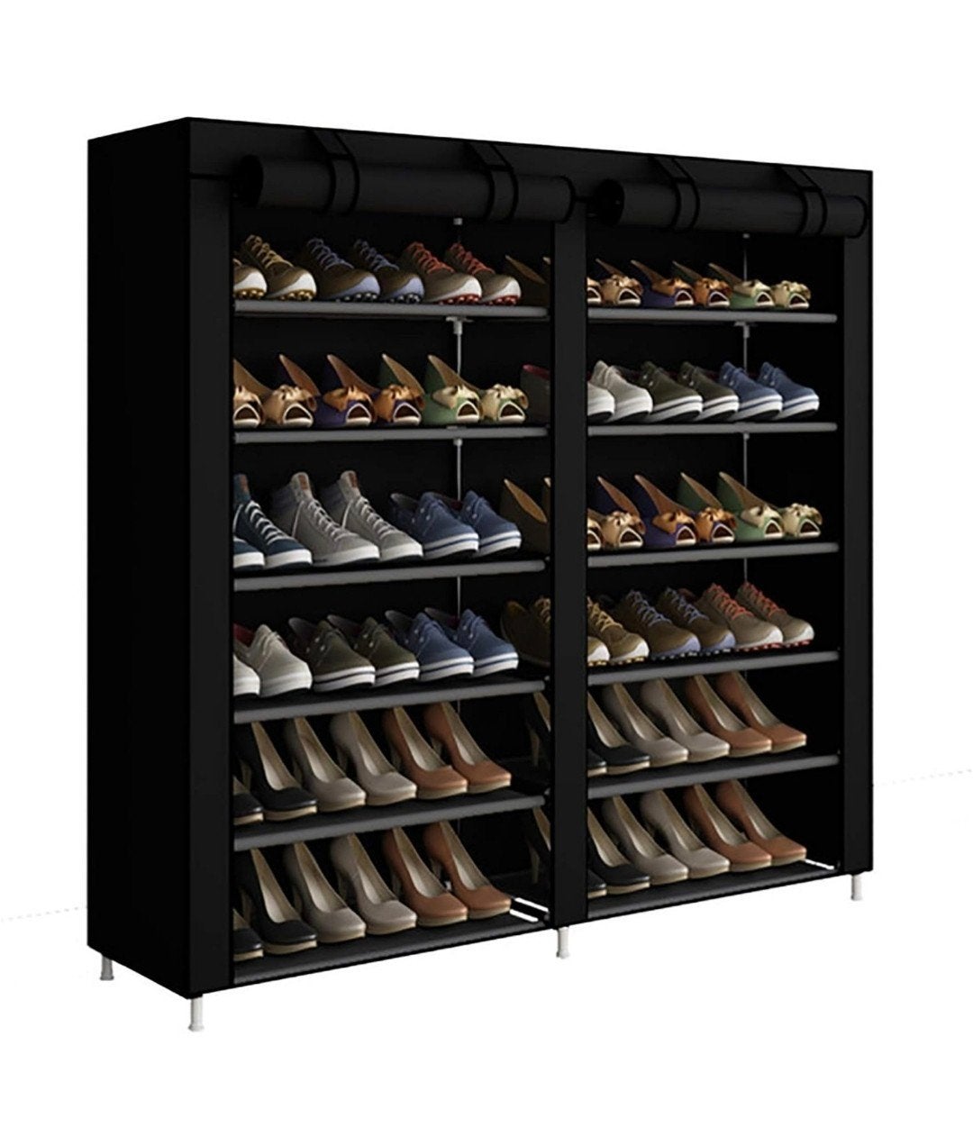 3 meubles avec étagères et 50 supports à chaussures, Enlèvement, Utilisé