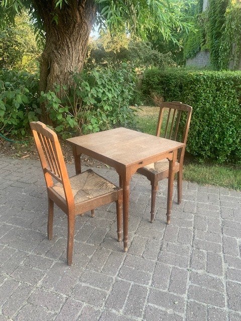 Oud tafeltje & 2 stoelen, Ophalen