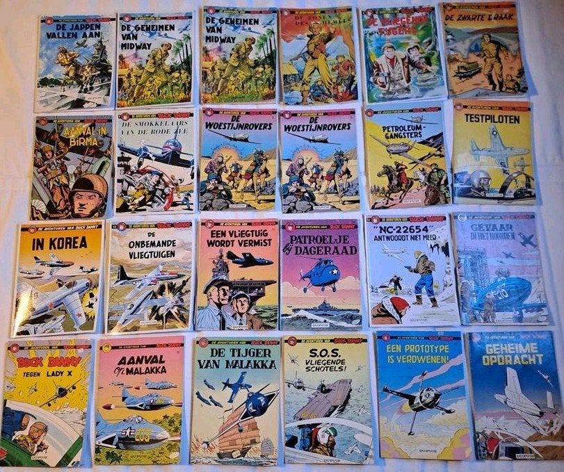 Lot van 111 strips - o.a. Buck Danny, Valiant, Alex, Lefranc, Boeken, Ophalen, Gelezen