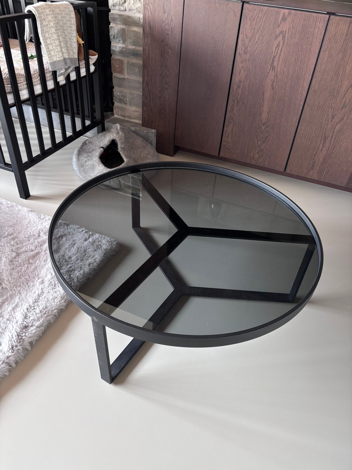Table basse en verre fumé, Enlèvement, Utilisé, Verre