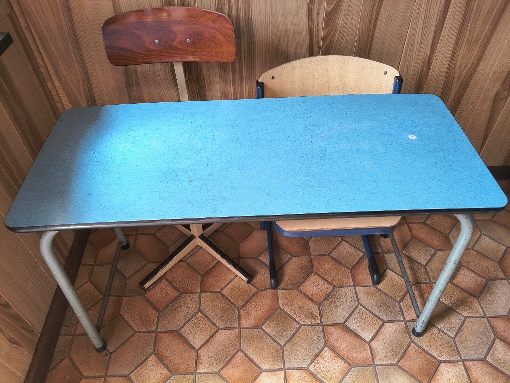 Schoolbankje, Enlèvement, Utilisé, Bleu