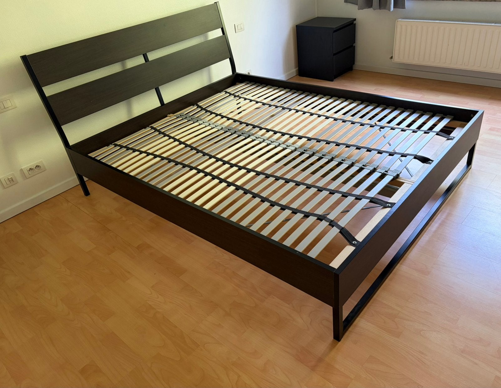 Tweepersoonsbed 160x200, Huis en Inrichting, Ophalen, Gebruikt, Bruin, Tweepersoons