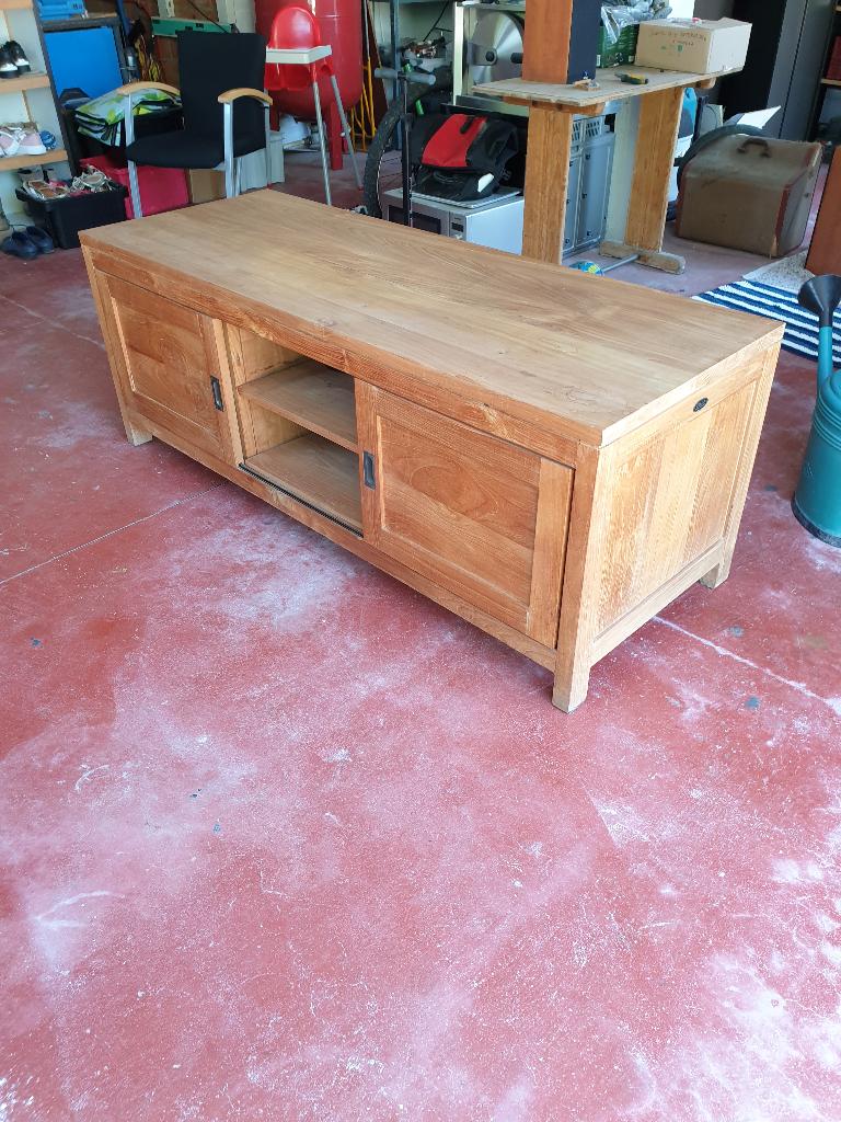 Teak TV meubel, Ophalen, Gebruikt, Teakhout