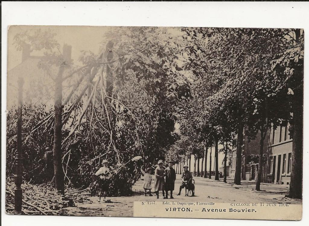 virton cpa avenue bouvier cyclone 17/6/1904, Ophalen of Verzenden, Voor 1920, Gelopen, Luxemburg