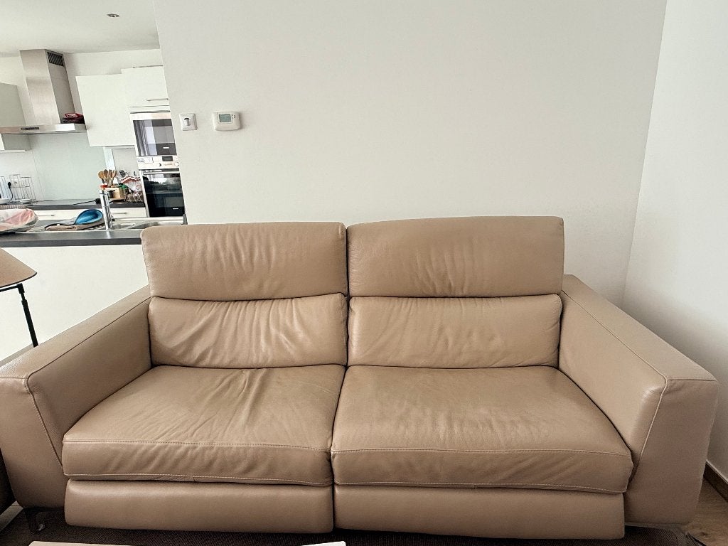 Fauteuil - zetel, Huis en Inrichting, Zetels | Zetels, Ophalen, Gebruikt, 100 tot 125 cm, Driepersoons