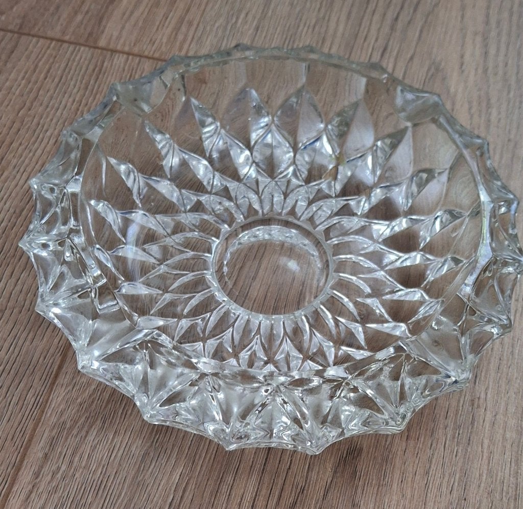 Prachtige 2 vintage asbakken in geslepen kristal, Ophalen of Verzenden
