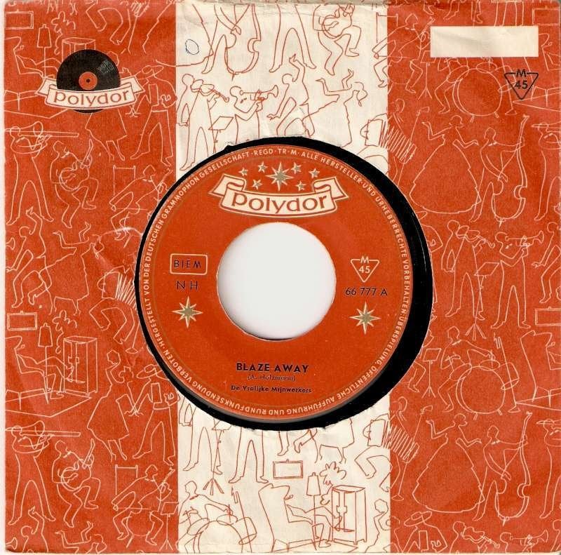 single Vrolijke mijnwerkers - Blaze away, 7 inch, Ophalen of Verzenden, Zo goed als nieuw, Pop