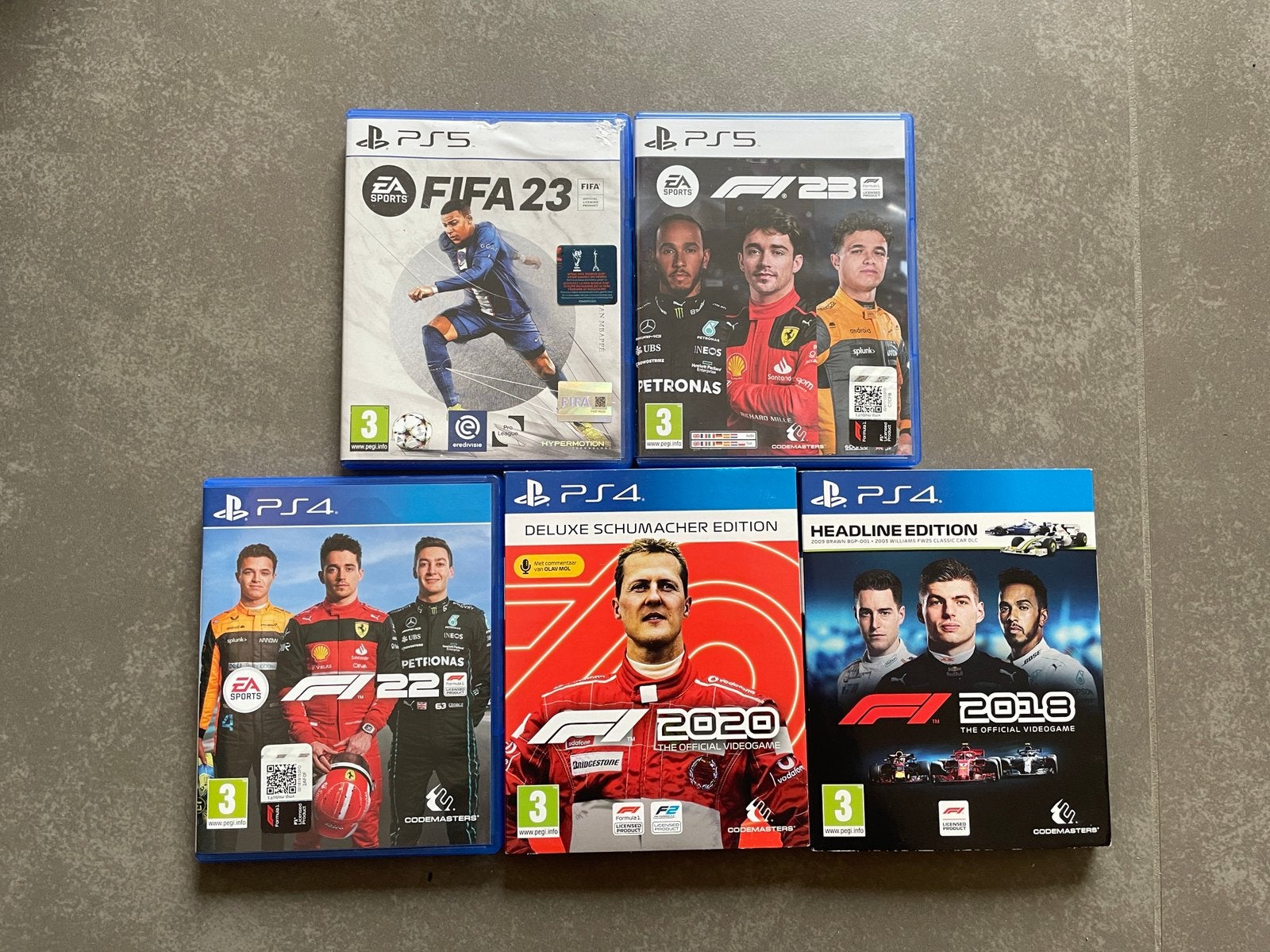 PS5 en PS4 games (F1 en Fifa), Ophalen, Online, Gebruikt, Sport