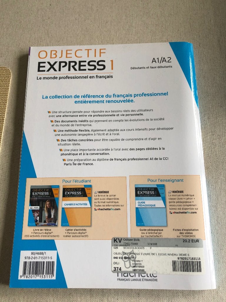 Objectif Express leerboek Frans, Enlèvement, Neuf, Hachette