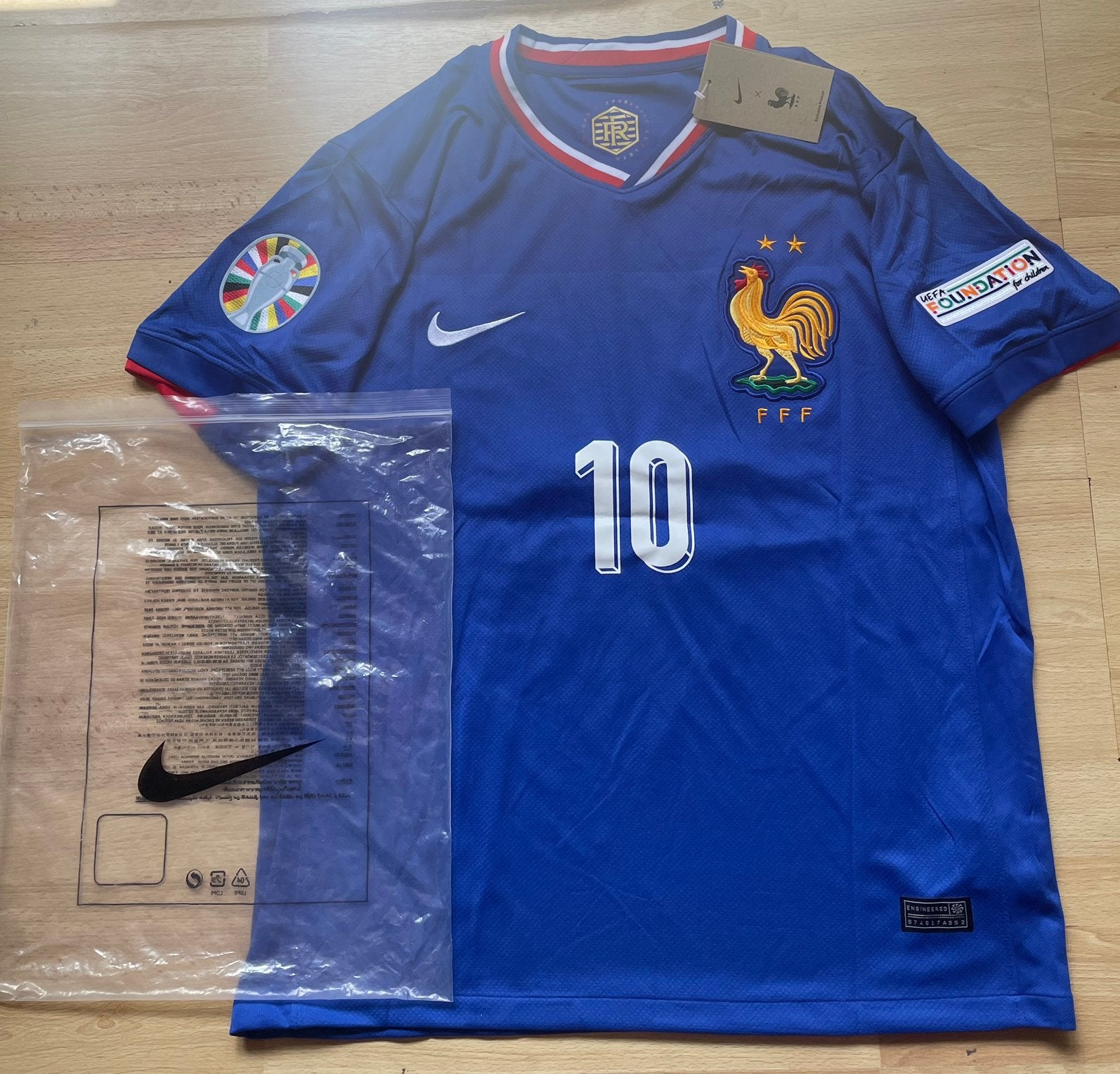 Frankrijk Thuisshirt EK 2024, Maat L, Ophalen of Verzenden, Zo goed als nieuw