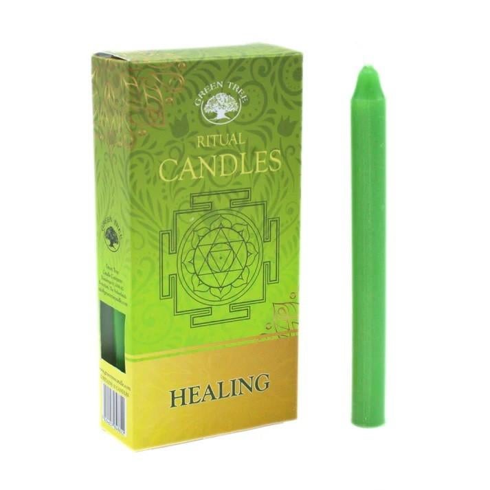 Green Tree Healing Ritueelkaarsen – Set van 10, Verzenden, Nieuw, Kaars