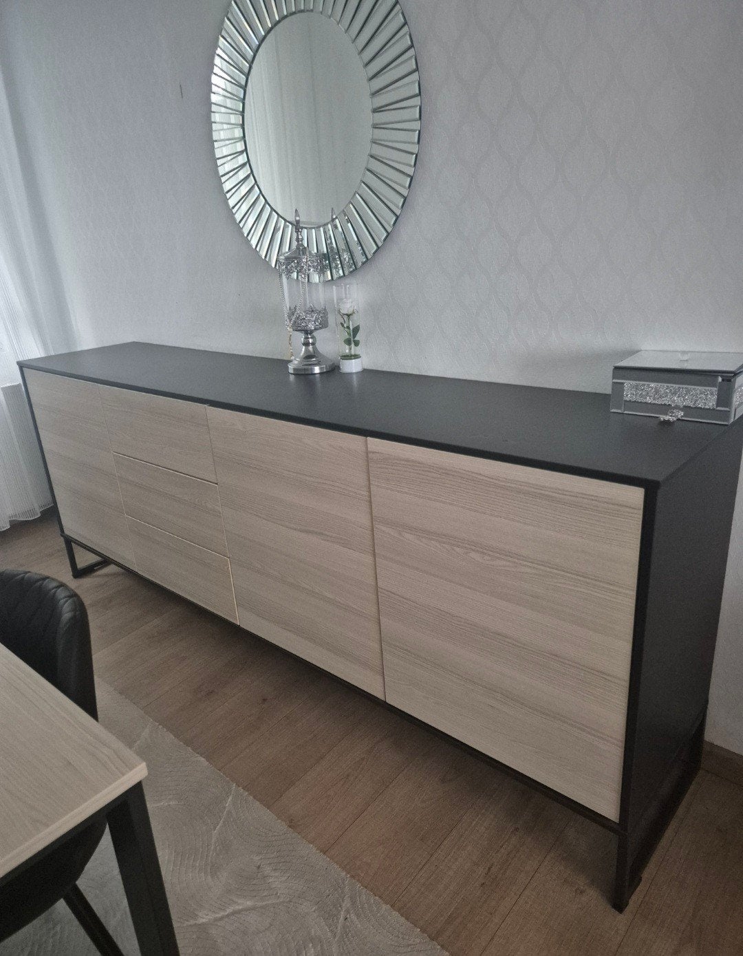 Grote spiegel, Huis en Inrichting, Ophalen, Zo goed als nieuw, Glas, Met hangruimte
