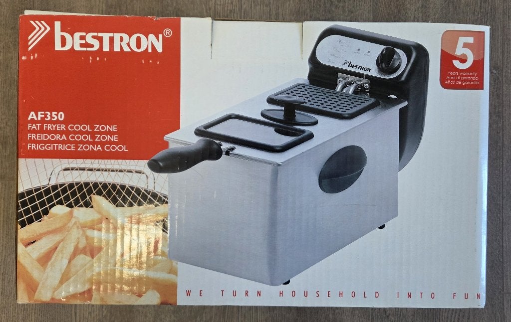 Bestron Friteuse Cool Zone AF350 (ongebruikt), 3 à 4 litres, Enlèvement ou Envoi, Neuf, Pan intérieur amovible