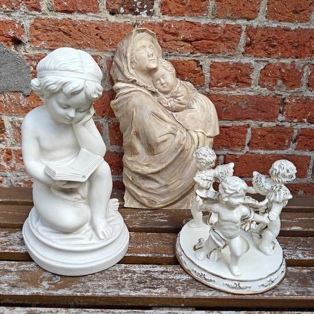 Set de 3 statues décoratives, Enlèvement, Utilisé, Religion