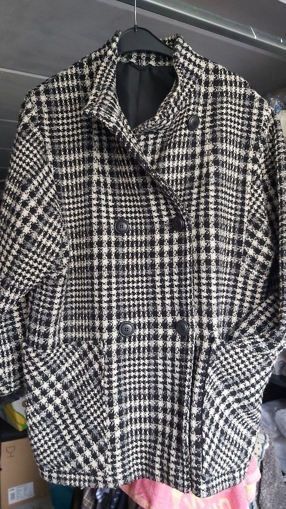 Toffe oversized jas, mantel, met grote zakken, 44, Kleding | Dames, Ophalen of Verzenden, Zo goed als nieuw, Maat 42/44 (L), Zwart